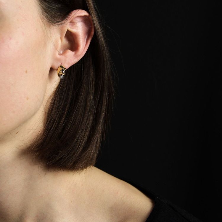 Old Ribbon And Diamond Earrings