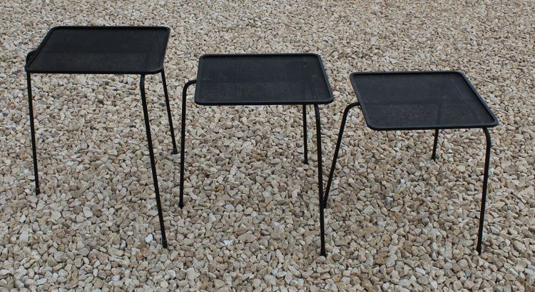 3 Soumba-Satztische von Mathieu Matégot, ca. 1953