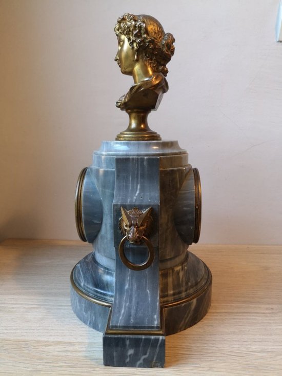 Pendulum terminal - Marble and gilded bronze - Japy Frères - G. Faraoni - Circa 1860