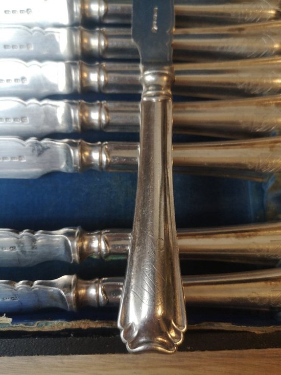 Set of twelve knives - Silver plated - Viscounts Gage - Circa 1920