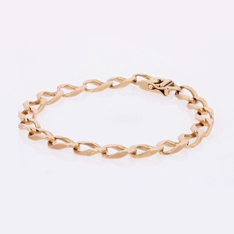 Bracelet Gourmette Or Rose