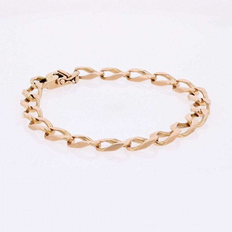 Bracelet Gourmette Or Rose
