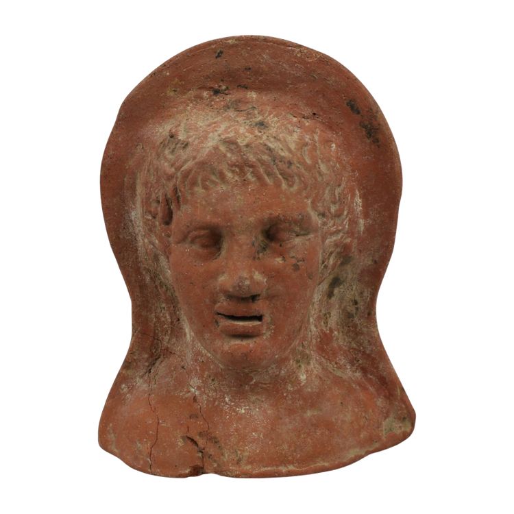 Tête votive étrusque — certificat d’authenticité + test QED + document d’expertise