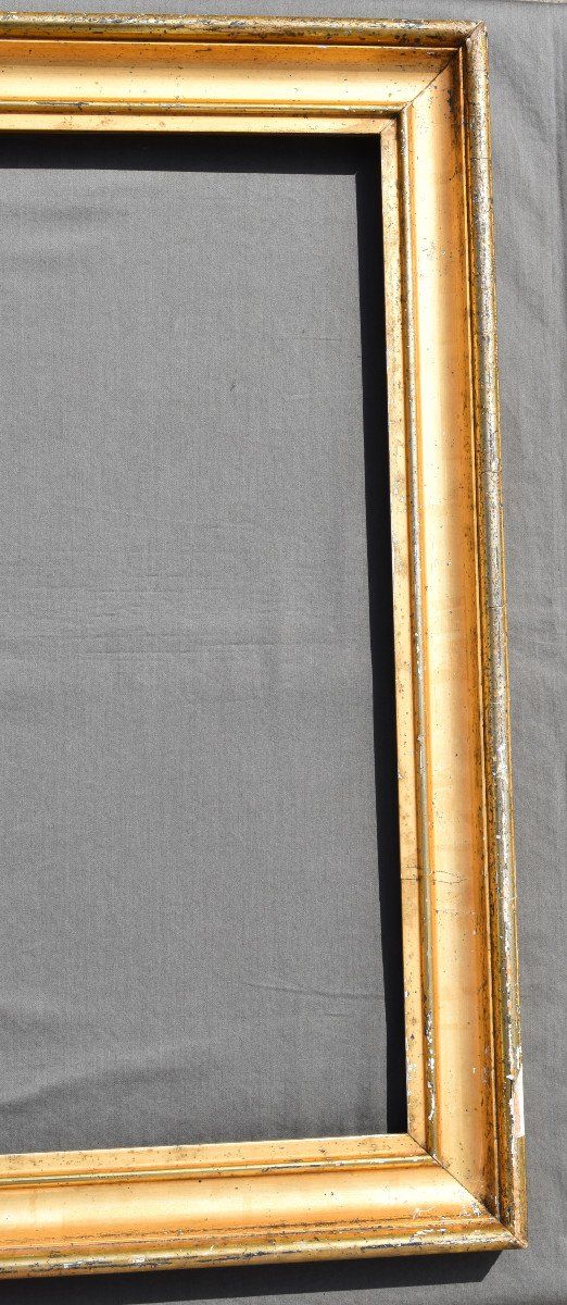Large Rectangular Frame in Wood and Golden Stucco 19th Century Frame 85*64 Cm / 2