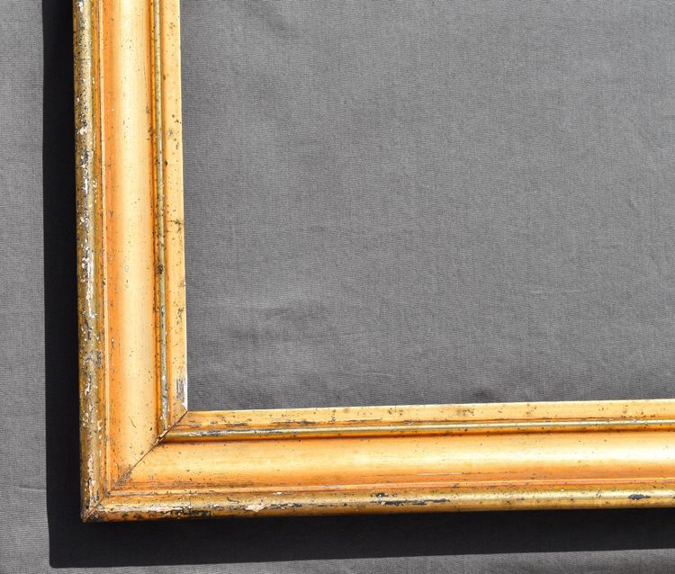 Large Rectangular Frame in Wood and Golden Stucco 19th Century Frame 85*64 Cm / 2