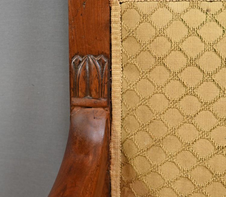 Divano da sbarco in mogano, periodo di restauro – Parte 1 del XIX secolo