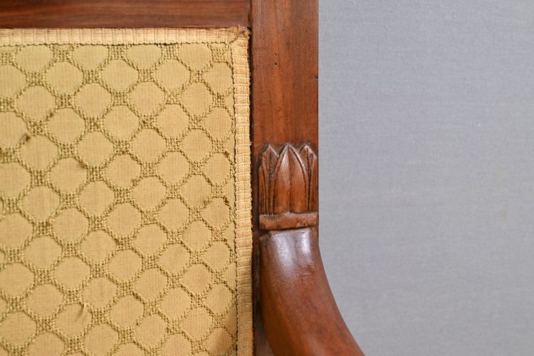 Divano da sbarco in mogano, periodo di restauro – Parte 1 del XIX secolo