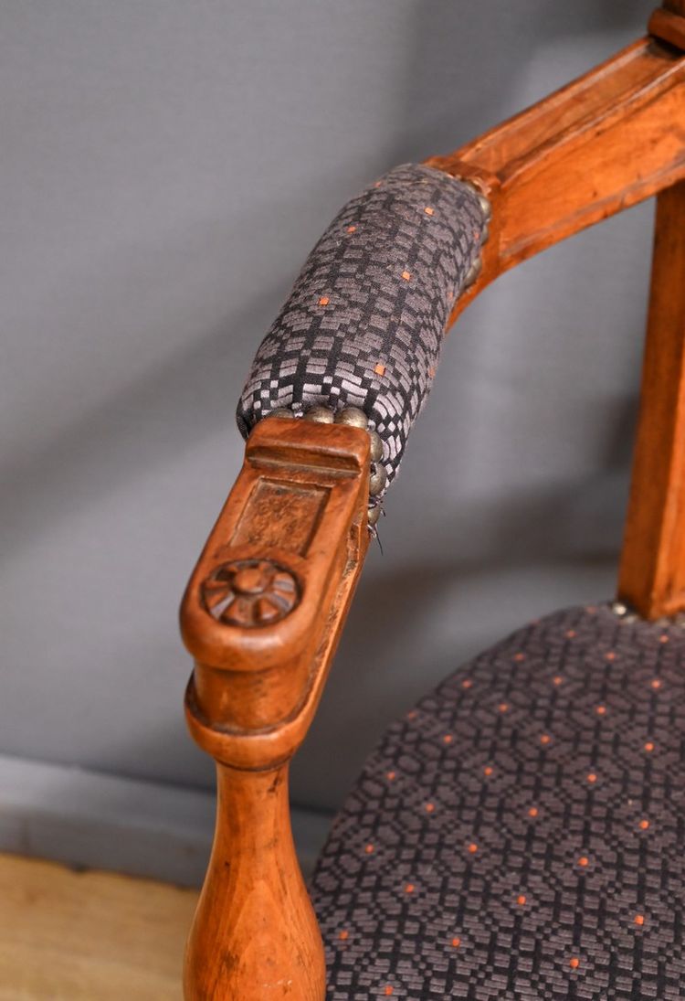 Pair of stained beech armchairs – Early 20th century