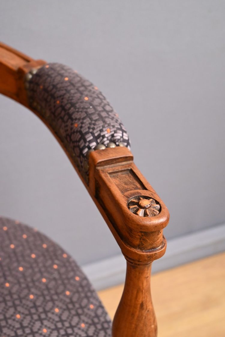 Pair of stained beech armchairs – Early 20th century