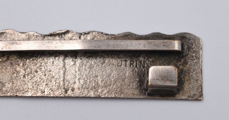 Linie Vautrin: Gürtelschnalle aus versilberter Bronze