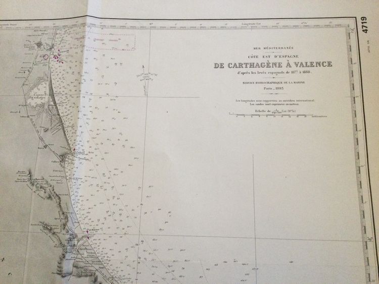 Carte marine « de Carthagéne à Valence »