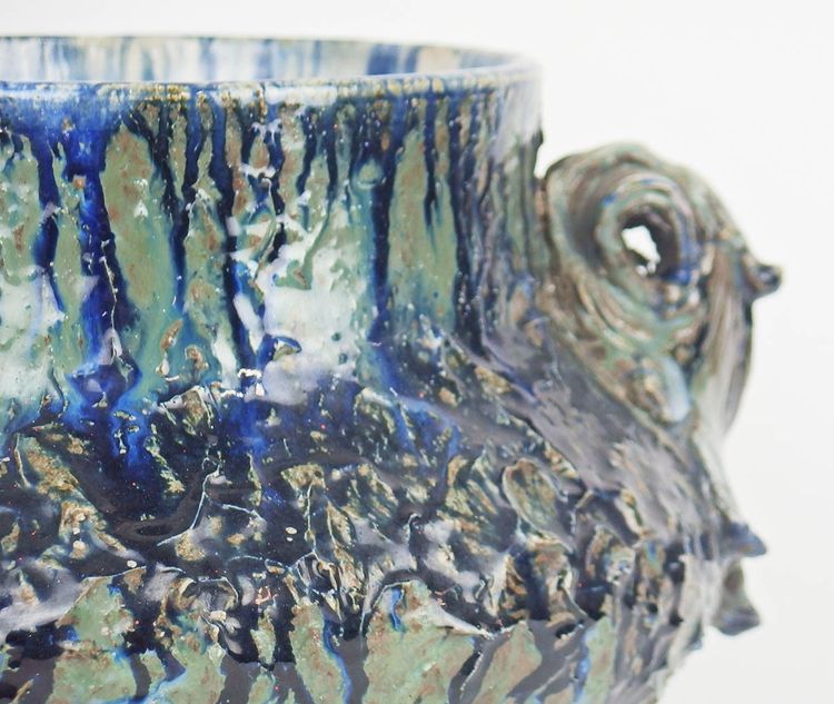 Cache-pot en grès art Nouveau par Georges Max Claudet