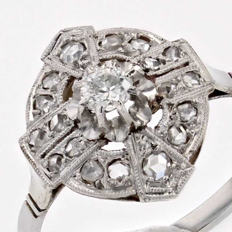 Anello di diamanti Art Déco
