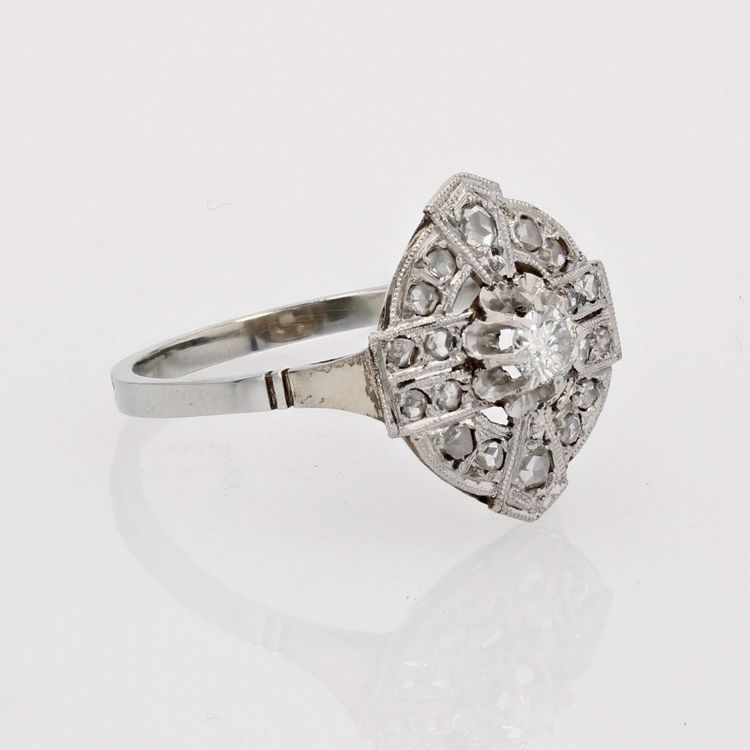Anello di diamanti Art Déco