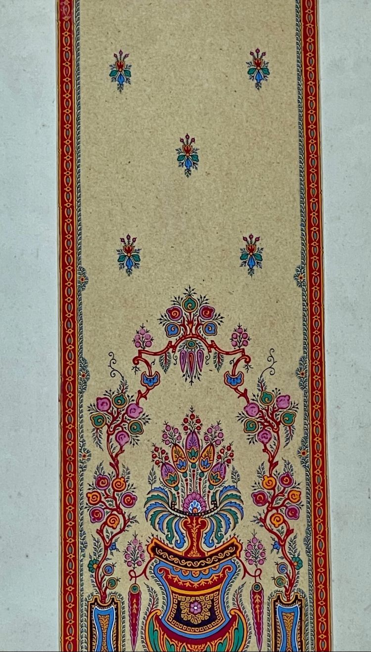 TEXTILE PROJECT for bell cords. Gouache. Early 20th century.