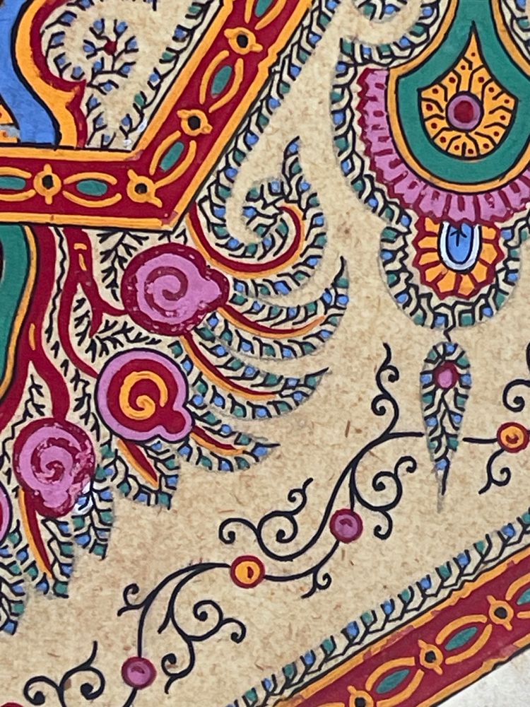 TEXTILE PROJECT for bell cords. Gouache. Early 20th century.
