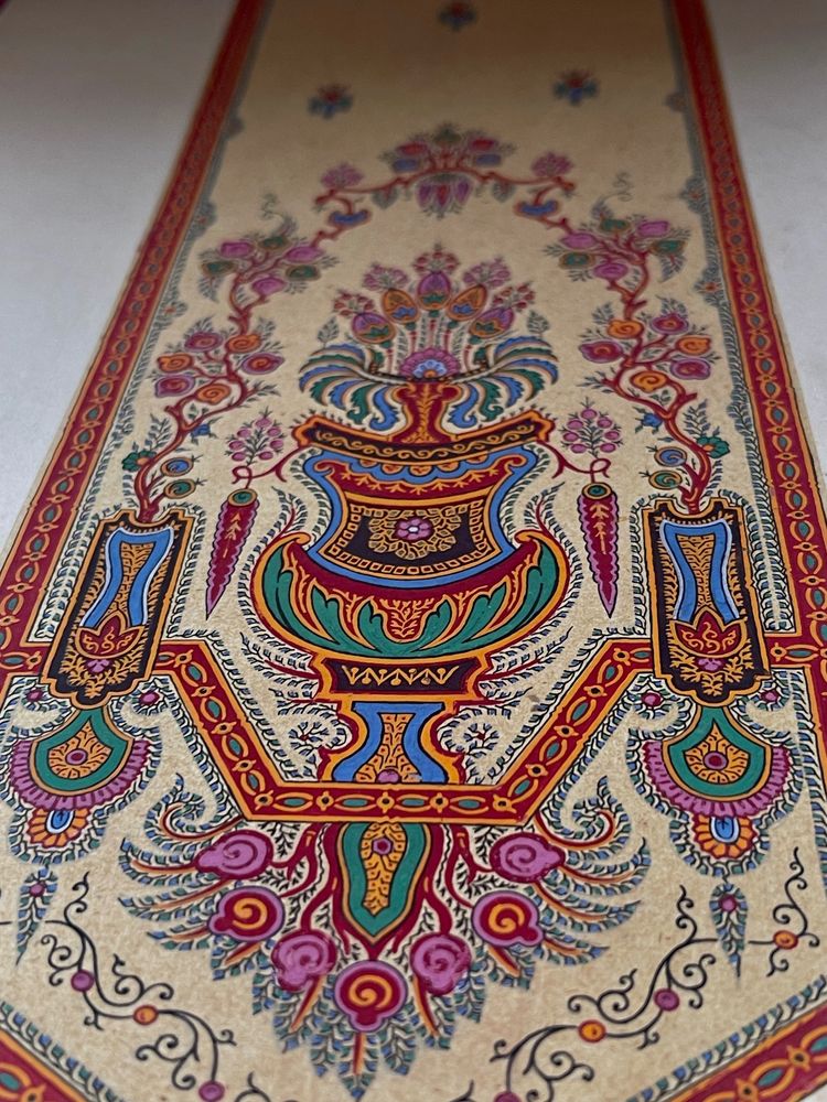TEXTILE PROJECT for bell cords. Gouache. Early 20th century.