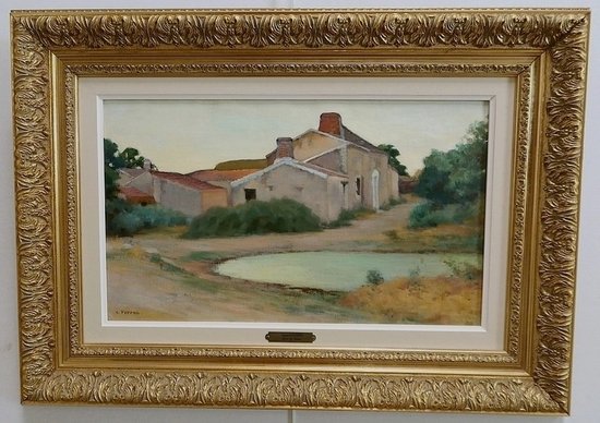  Tableau « Scène Champêtre », signé C. Perron – Début XXe 