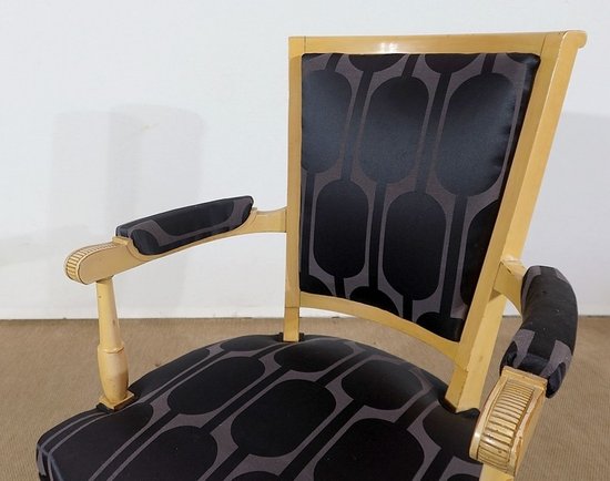  Paire de Fauteuils Modernisme en Sycomore massif, goût Directoire – 1940 