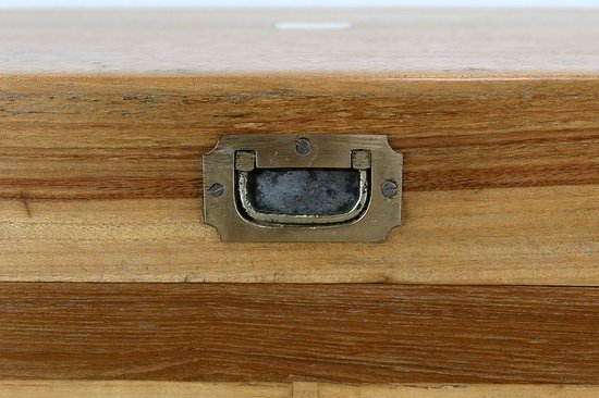 Travel trunk in Camphor and Blond Mahogany - Late 19th century