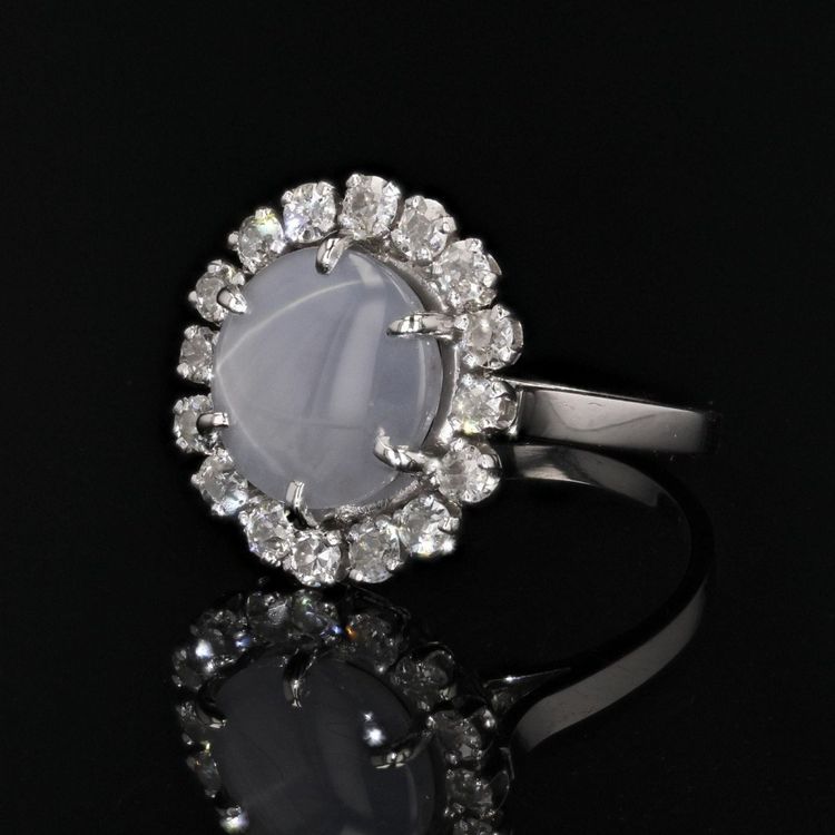 Sternsaphir- und Diamantring