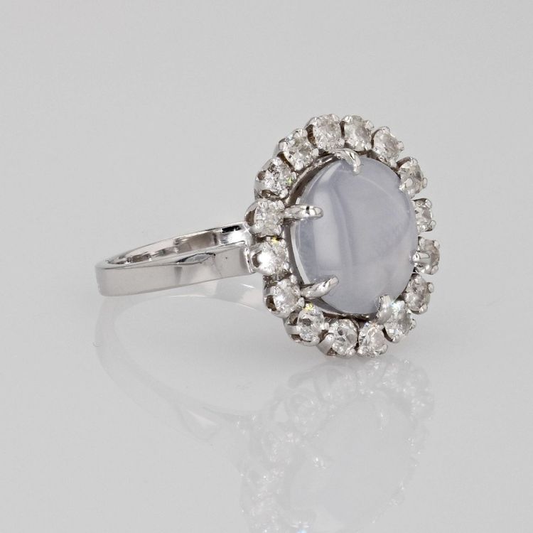 Sternsaphir- und Diamantring
