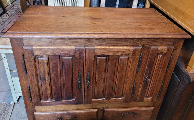 buffet en chene 3 portes 2 abattants  long 130cm