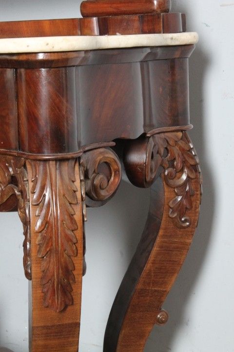 Antike prächtige Frisierkommode aus Neapel, Mitte des 19. Jahrhunderts, Louis Philippe, mit kippbarer Truhe und Carrara-Marmor