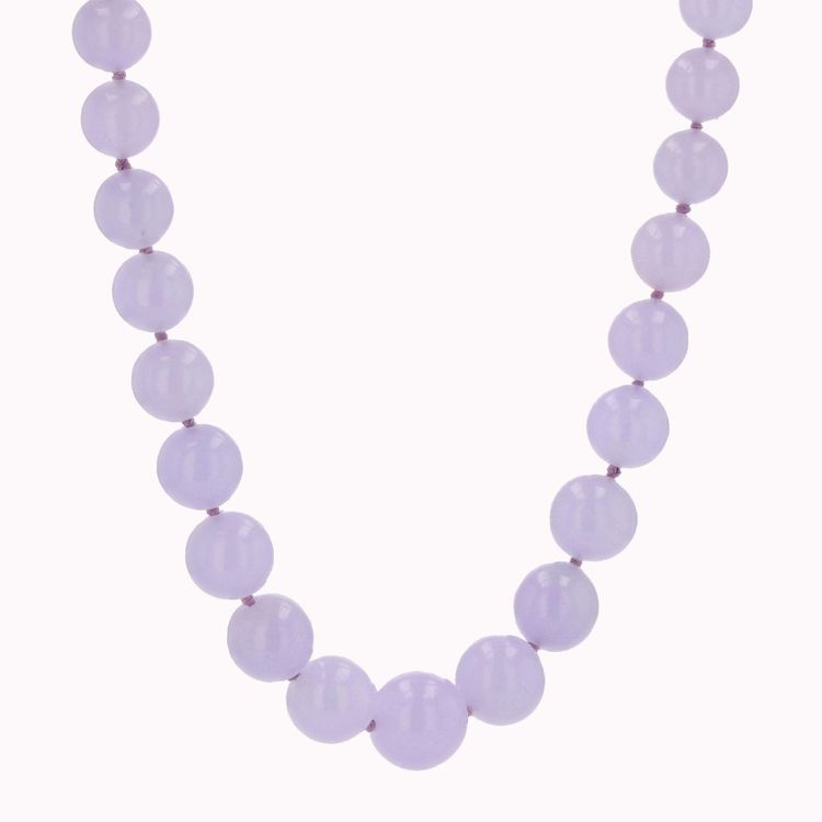 Collier De Perles De Jade Jadeite Parme