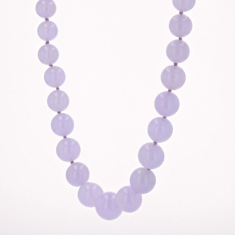 Collier De Perles De Jade Jadeite Parme