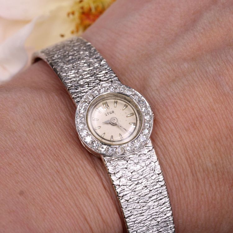 Lady Star White Gold Diamond Watch