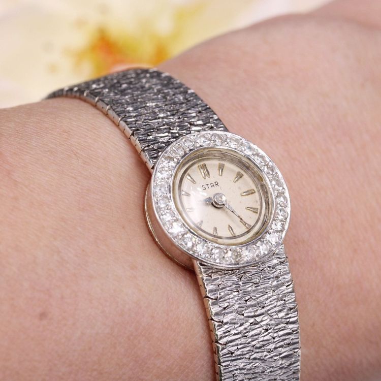 Lady Star White Gold Diamond Watch