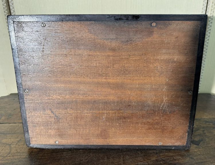 Ebony and mahogany box with noble material inlays, Napoleon III period