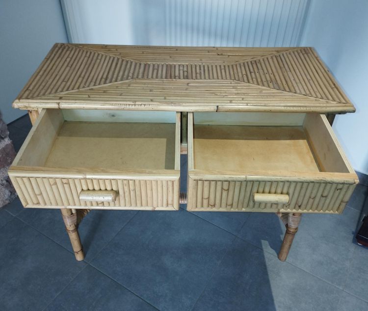 Consolle vintage in bambù nello stile di Vivai del Sud