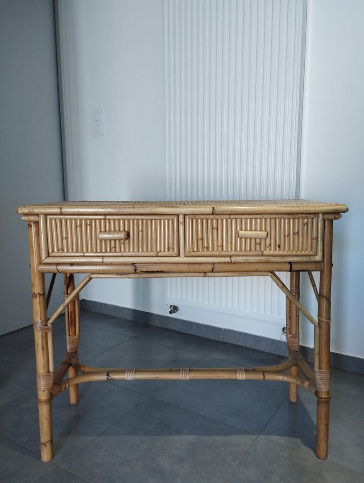 Consolle vintage in bambù nello stile di Vivai del Sud