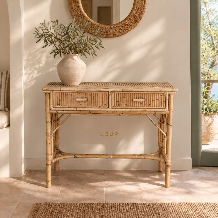 Consolle vintage in bambù nello stile di Vivai del Sud