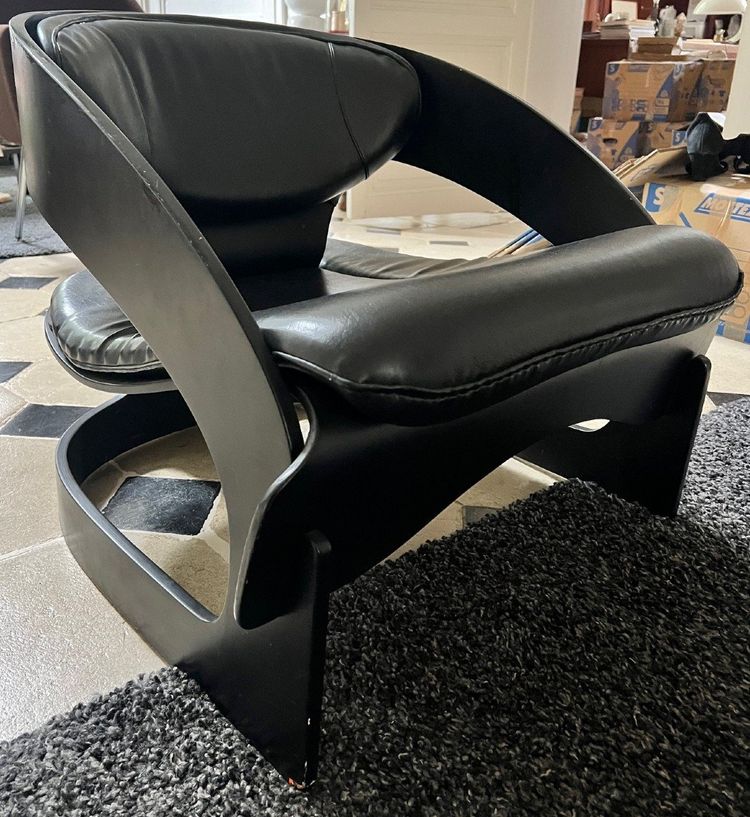 Fauteuils Joe Colombo Noirs