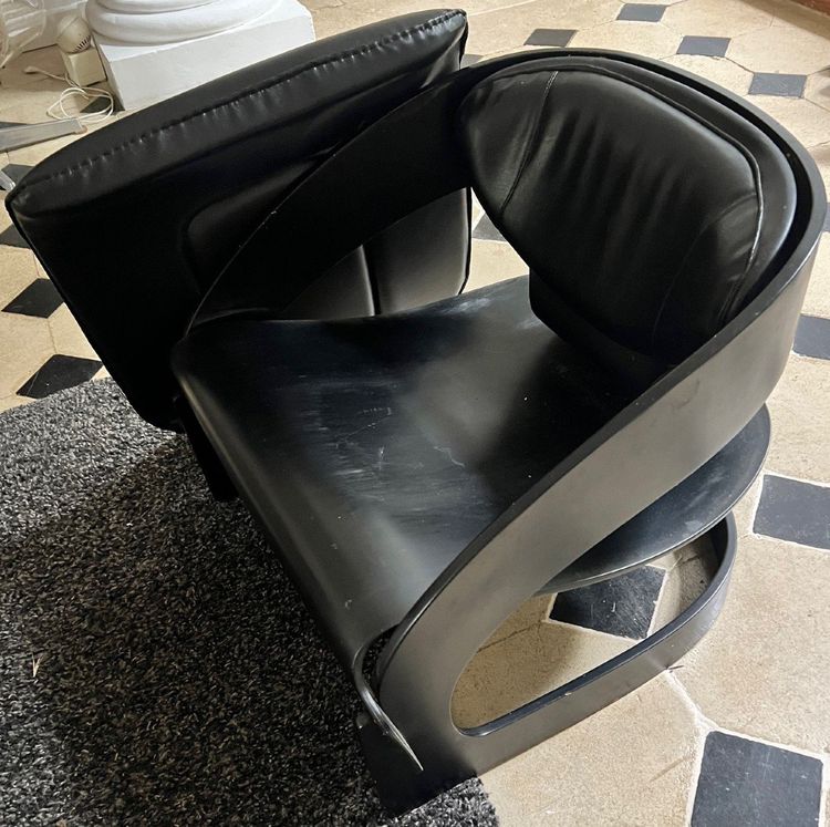 Fauteuils Joe Colombo Noirs