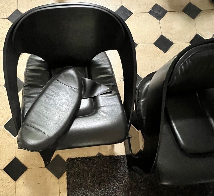 Fauteuils Joe Colombo Noirs
