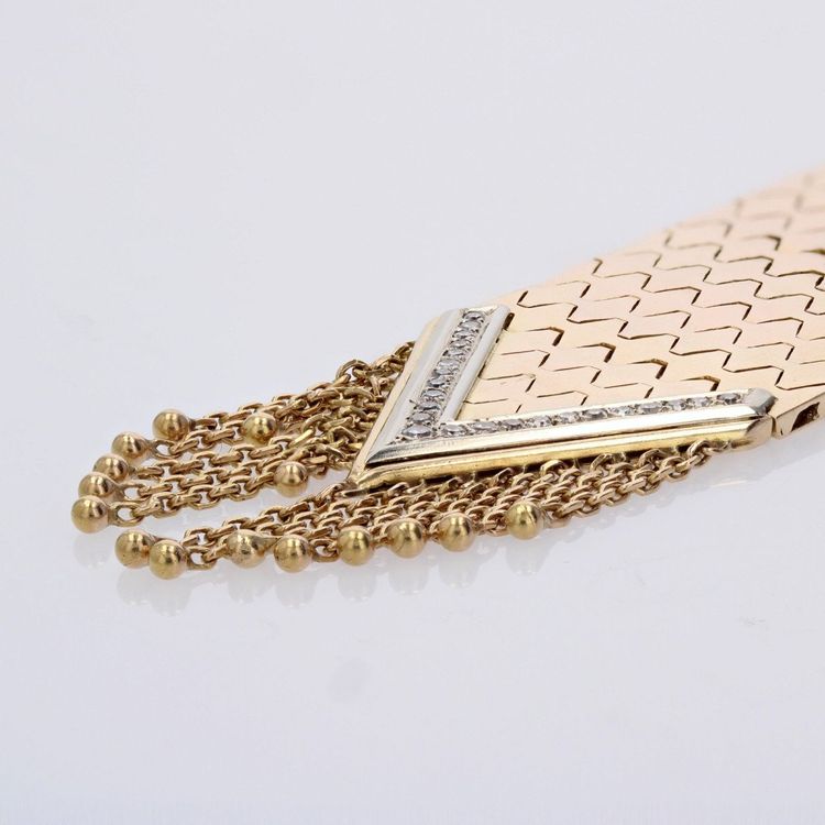 Bracciale con cintura in oro e diamanti retrò
