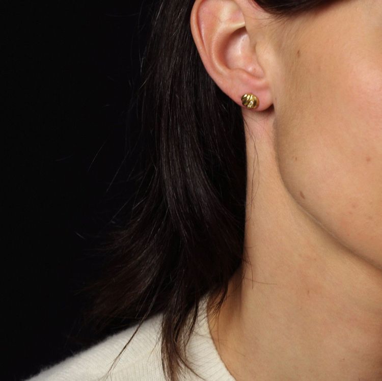 Diamant-Ohrstecker aus Gelbgold
