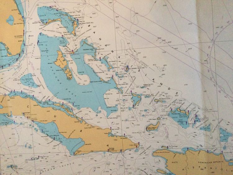 Carte marine « Côtes Sud-est Amérique duNord »