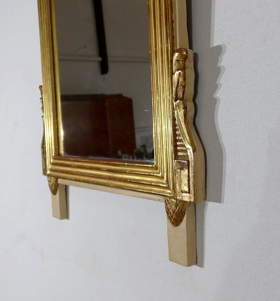  Gilded wood mirror with gold leaf Louis XVI - 2nd part XIXth century