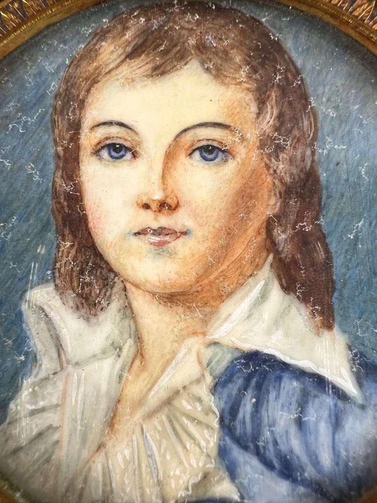 Miniature – Portrait de Louis XVII, École française du XIXe siècle