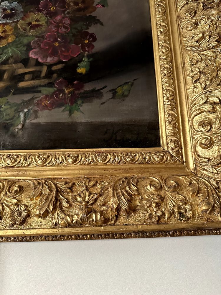 Une paire de tableaux de fleurs, koch, fin XIXème siècle 