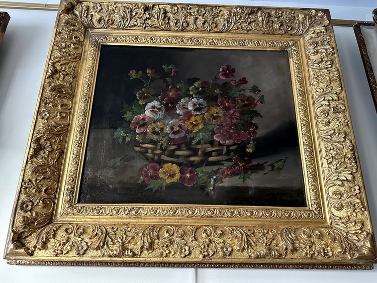 Une paire de tableaux de fleurs, koch, fin XIXème siècle 