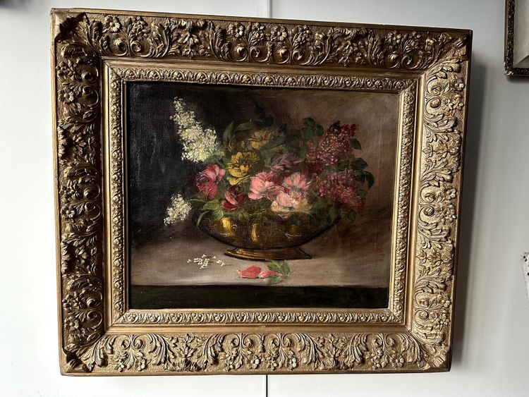 Une paire de tableaux de fleurs, koch, fin XIXème siècle 