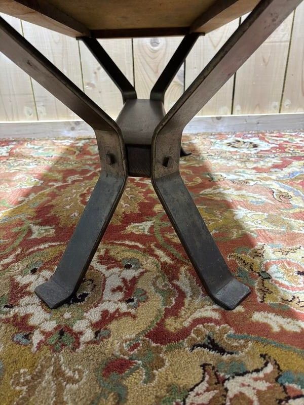 70s wood and ceramic coffee table
