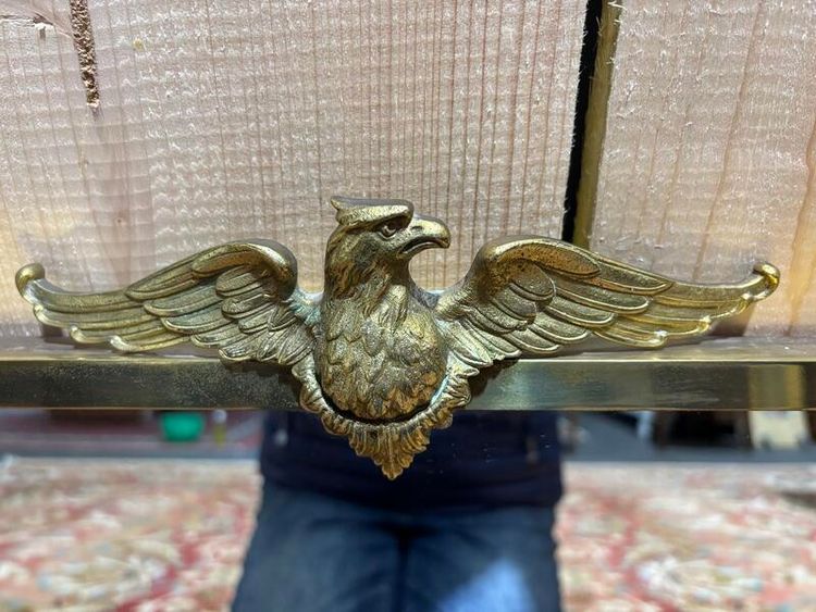 Specchio impero in ottone