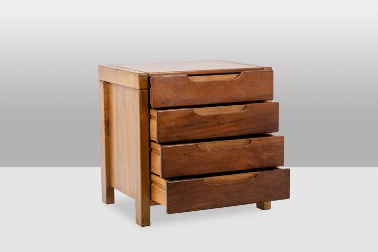 Flat desk with elm wood base, 6 drawers on the front. 1970s LS65081357